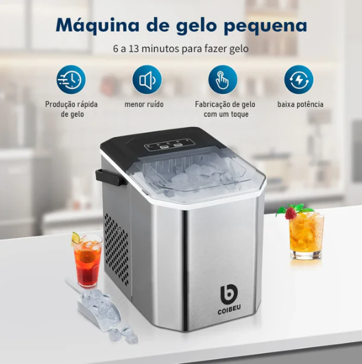 Smartice - Maquina de Gelo Portátil - Exclusividade Black Friday Decora Lar