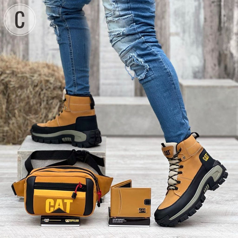 Botas Caterpillar + Canguro + Billetera, Zapatos hombre, Combo