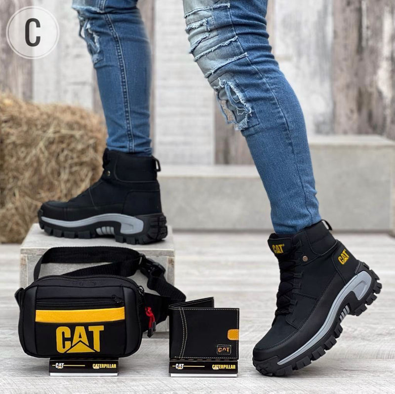 Botas Caterpillar + Canguro + Billetera, Zapatos hombre, Combo