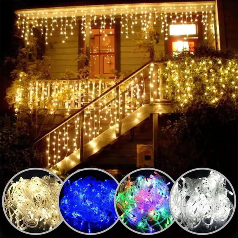 Cortina Led 3m X 45 Cm 100 Led Luces Navidad