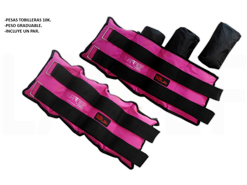 Kit Pesas Tobilleras Graduables 10k (20lbs) Deporte-fitness.