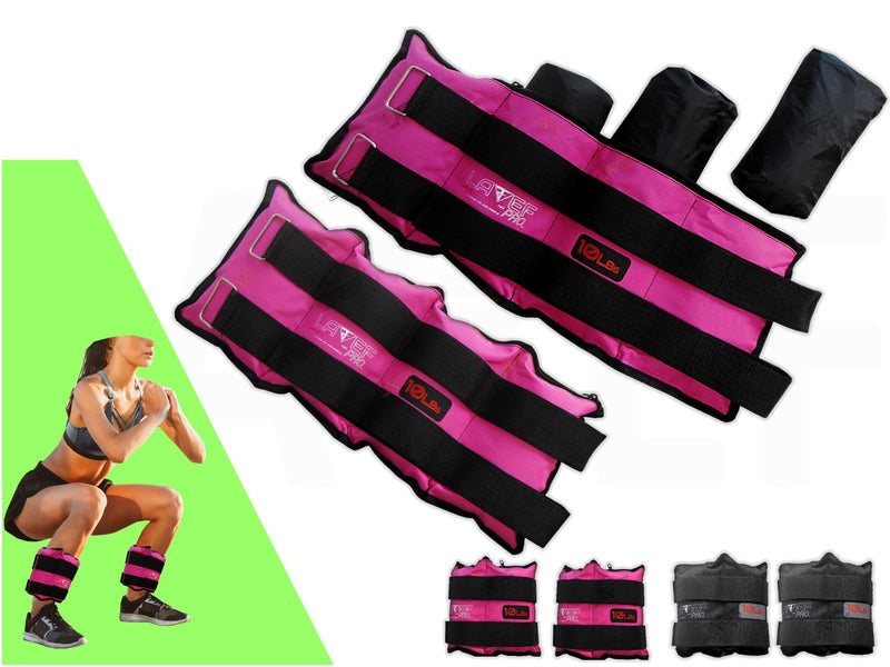 Kit Pesas Tobilleras Graduables 10k (20lbs) Deporte-fitness.