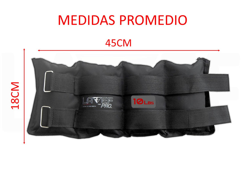 Kit Pesas Tobilleras Graduables 10k (20lbs) Deporte-fitness.