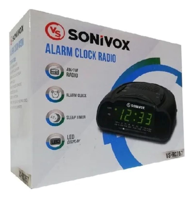 Radio Reloj Sonivox Vs-rc757 Am Fm Despertador Alarma Digital