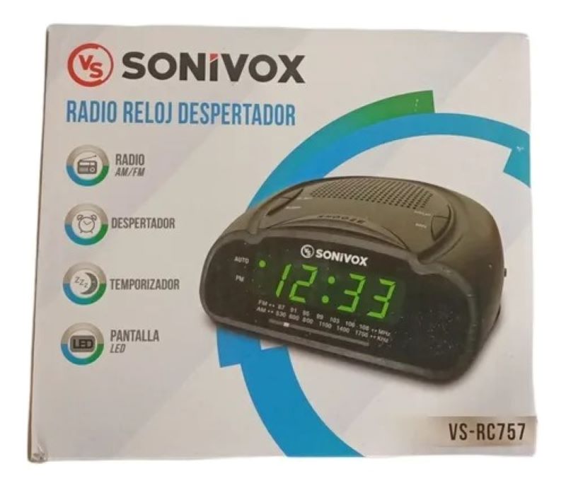 Radio Reloj Sonivox Vs-rc757 Am Fm Despertador Alarma Digital