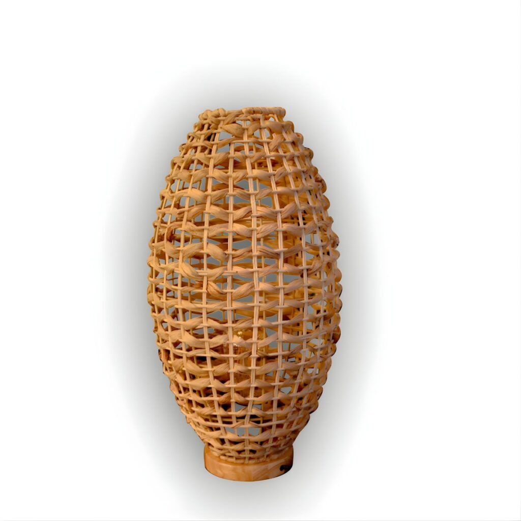 Lámpara Colgante de Ratán – Diseño Decorativo