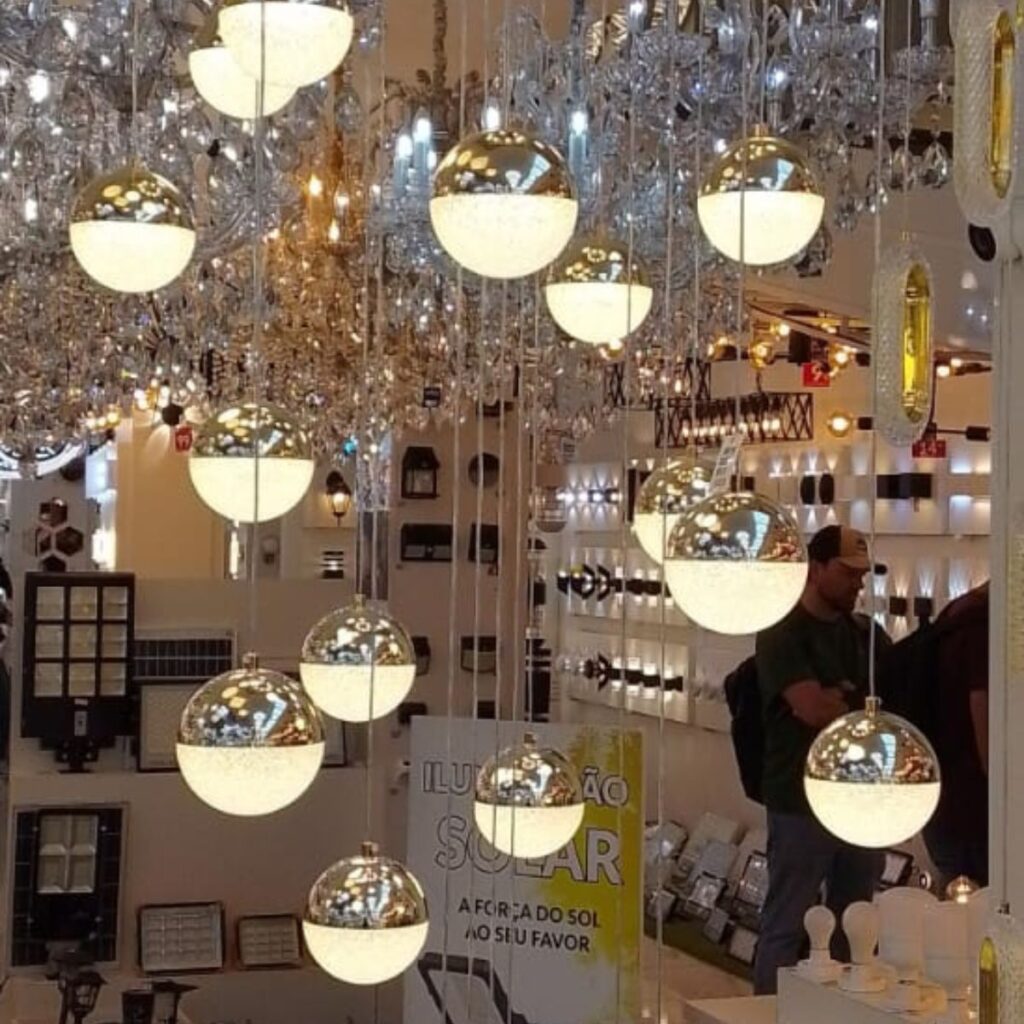 Lustre Colgante Doble altura 23 brochas lámparas cristales